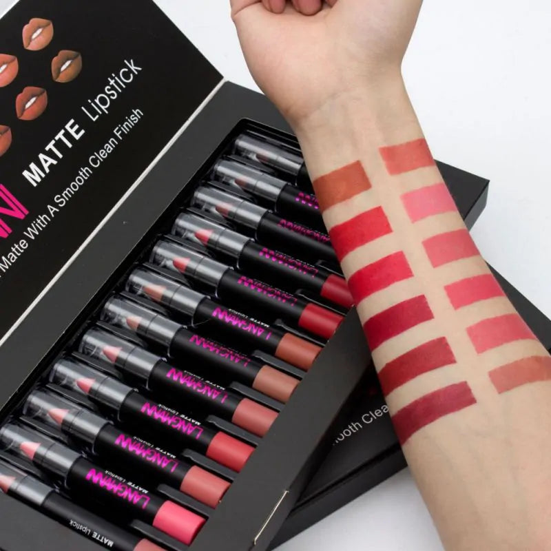 12-Pcs Matte Lipstick