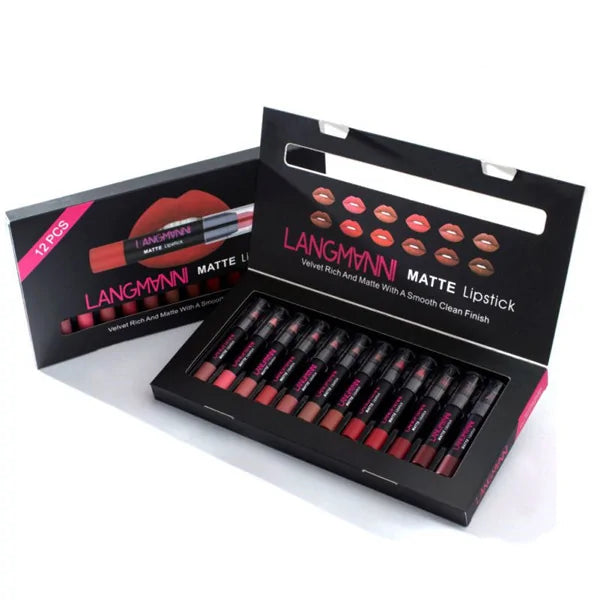 12-Pcs Matte Lipstick