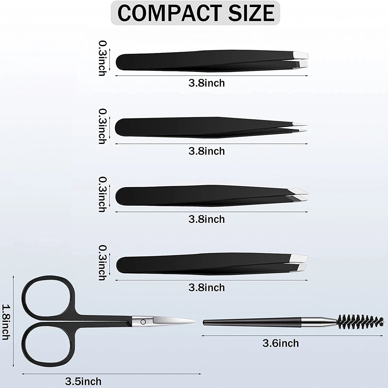 6-Pcs Eyebrow Tweezers Set
