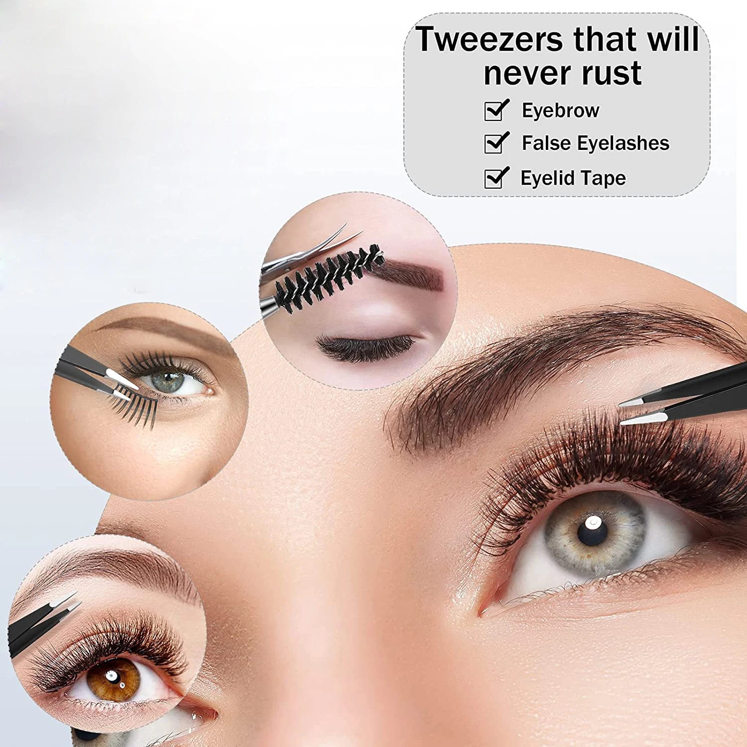 6-Pcs Eyebrow Tweezers Set